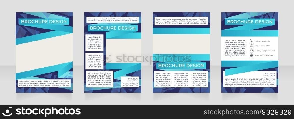 Prosperous city development blank brochure design. Template set with copy space for text. Premade corporate reports collection. Editable 4 paper pages. Montserrat Medium, Regular fonts used. Prosperous city development blank brochure design