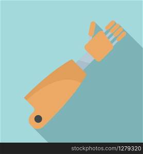 Prosthesis hand icon. Flat illustration of prosthesis hand vector icon for web design. Prosthesis hand icon, flat style