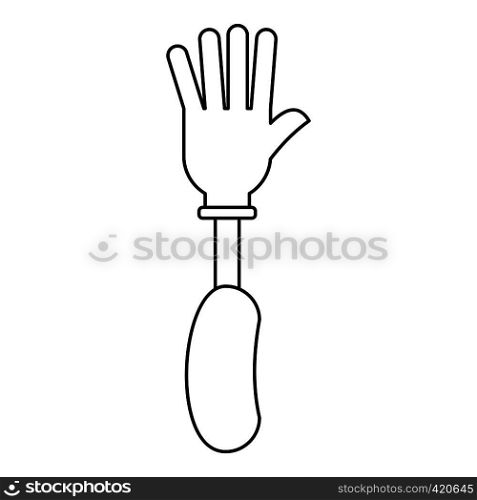 Prosthesis hand icon. Outline illustration of prosthesis hand vector icon for web. Prosthesis hand icon, outline style