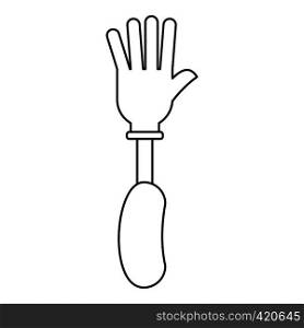 Prosthesis hand icon. Outline illustration of prosthesis hand vector icon for web. Prosthesis hand icon, outline style
