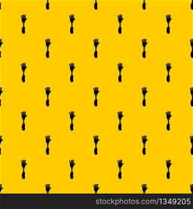 Prosthesis hand pattern seamless vector repeat geometric yellow for any design. Prosthesis hand pattern vector