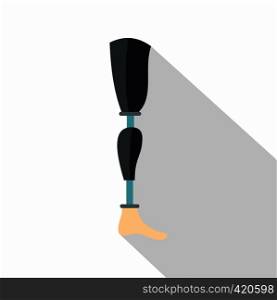 Prosthesis leg icon. Flat illustration of prosthesis leg vector icon for web. Prosthesis leg icon, flat style