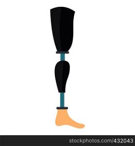 Prosthesis leg icon flat isolated on white background vector illustration. Prosthesis leg icon isolated