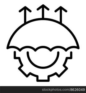 Protect business plan icon outline vector. Security risk. Money change. Protect business plan icon outline vector. Security risk