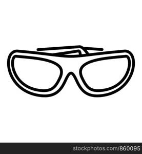 Protect glasses icon. Outline protect glasses vector icon for web design isolated on white background. Protect glasses icon, outline style
