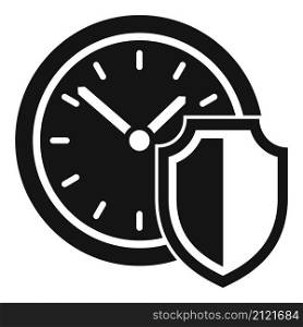 Protect time icon simple vector. Safe clock. Lock hour. Protect time icon simple vector. Safe clock