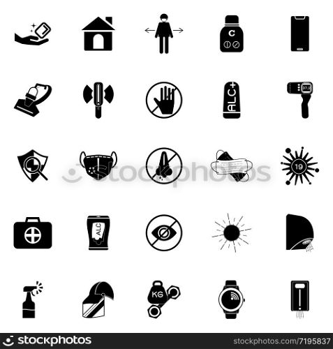 Protect yourself against covid-19 icons, stock vector