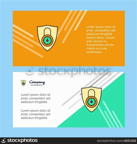Protected abstract corporate business banner template, horizontal advertising business banner.