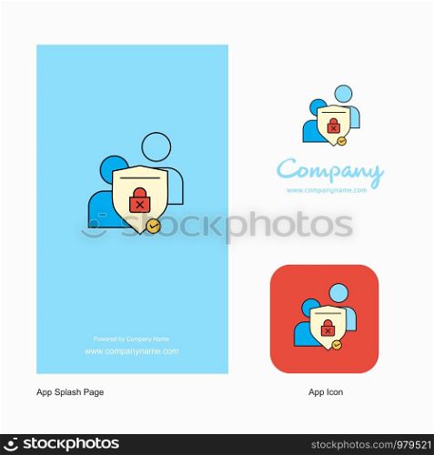 Protected chat Company Logo App Icon and Splash Page Design. Creative Business App Design Elements