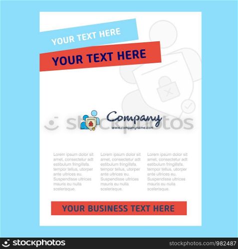 Protected chat Title Page Design for Company profile ,annual report, presentations, leaflet, Brochure Vector Background