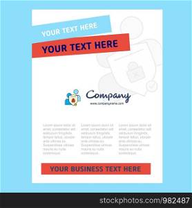 Protected chat Title Page Design for Company profile ,annual report, presentations, leaflet, Brochure Vector Background