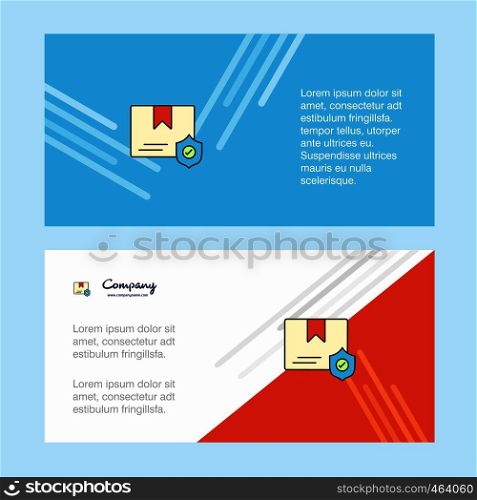 Protected document abstract corporate business banner template, horizontal advertising business banner.