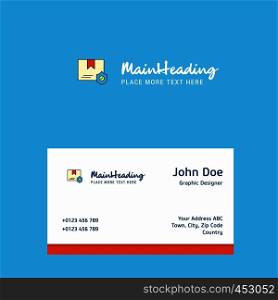 Protected document logo Design with business card template. Elegant corporate identity. - Vector