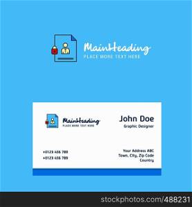 Protected document logo Design with business card template. Elegant corporate identity. - Vector