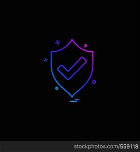 Protected icon design vector
