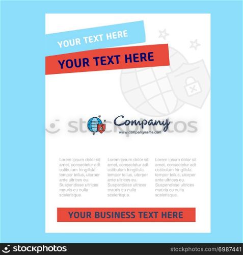 Protected internet Title Page Design for Company profile ,annual report, presentations, leaflet, Brochure Vector Background