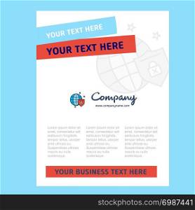 Protected internet Title Page Design for Company profile ,annual report, presentations, leaflet, Brochure Vector Background