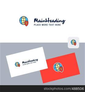 Protected internet vector logotype with business card template. Elegant corporate identity. - Vector