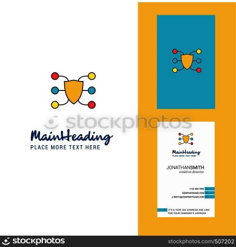 protected network Creative Logo and business card. vertical Design Vector