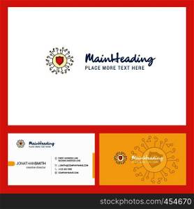 Protected processor Logo design with Tagline & Front and Back Busienss Card Template. Vector Creative Design