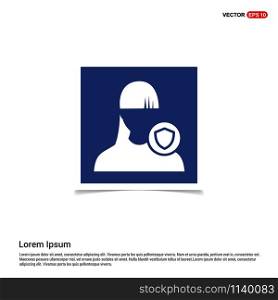 Protected user icon - Blue photo Frame