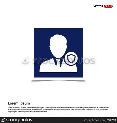 Protected user icon - Blue photo Frame