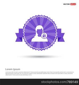 Protected user icon - Purple Ribbon banner