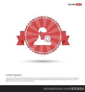 Protected user icon - Red Ribbon banner