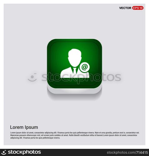Protected User iconGreen Web Button - Free vector icon