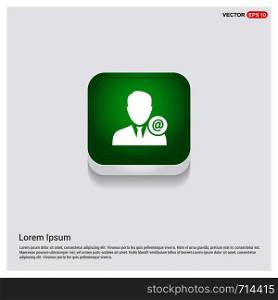 Protected User iconGreen Web Button - Free vector icon
