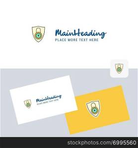 Protected vector logotype with business card template. Elegant corporate identity. - Vector