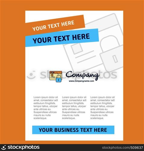 Protected website Title Page Design for Company profile ,annual report, presentations, leaflet, Brochure Vector Background