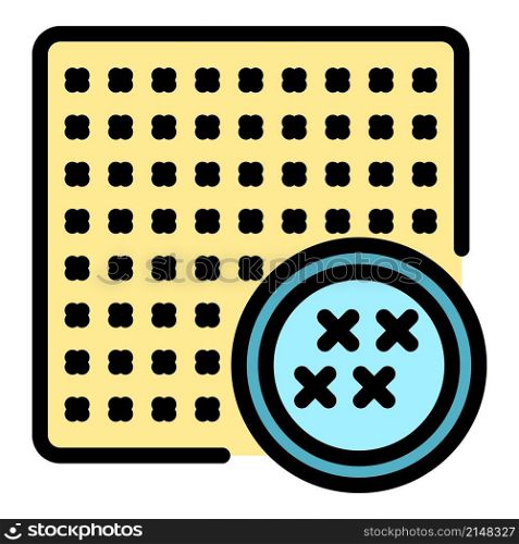 Protection cipher icon. Outline protection cipher vector icon color flat isolated. Protection cipher icon color outline vector