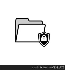 Protection file icon vector.