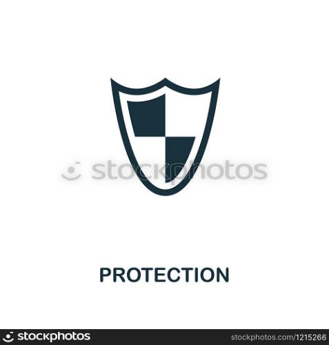 Protection icon. Premium style design from security collection. UX and UI. Pixel perfect protection icon for web design, apps, software, printing usage.. Protection icon. Premium style design from security icon collection. UI and UX. Pixel perfect Protection icon for web design, apps, software, print usage.