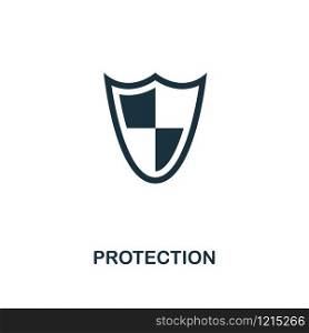 Protection icon. Premium style design from security collection. UX and UI. Pixel perfect protection icon for web design, apps, software, printing usage.. Protection icon. Premium style design from security icon collection. UI and UX. Pixel perfect Protection icon for web design, apps, software, print usage.