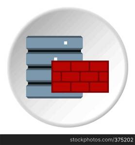 Protection of database systems icon. Flat illustration of protection of database systems vector icon for web. Protection of database systems icon, flat style