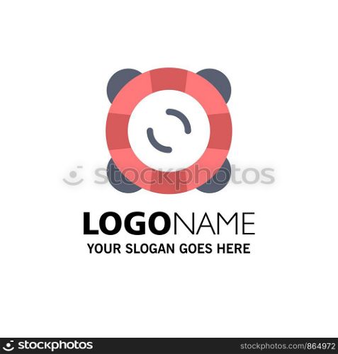 Protection, Safety, Support, Float Business Logo Template. Flat Color