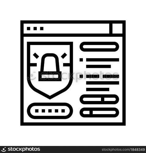 protection system line icon vector. protection system sign. isolated contour symbol black illustration. protection system line icon vector illustration