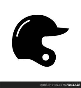 protective baseball helmet icon black color