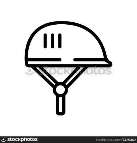 protective helmet for head icon vector. protective helmet for head sign. isolated contour symbol illustration. protective helmet for head icon vector outline illustration