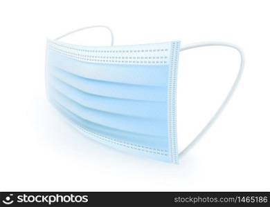 Protective mask with ear strap Cover mouth and nose, preventing dust, odor and various germs. Realistic vector file.