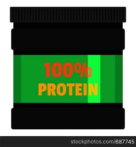 Protein bank icon. Flat illustration of protein bank vector icon for web.. Protein bank icon, flat style.