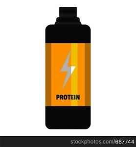 Protein bottle icon. Flat illustration of protein bottle vector icon for web.. Protein Bottle icon, flat style.
