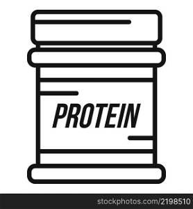 Protein bottle icon outline vector. Sport nutrition. Supplement gym. Protein bottle icon outline vector. Sport nutrition
