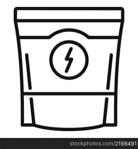 Protein can jar icon outline vector. Sport nutrition. Gym food. Protein can jar icon outline vector. Sport nutrition
