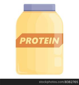Protein jar icon cartoon vector. Food stevia. Meat milk. Protein jar icon cartoon vector. Food stevia