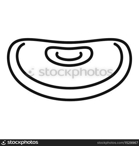 Protein kidney bean icon. Outline protein kidney bean vector icon for web design isolated on white background. Protein kidney bean icon, outline style