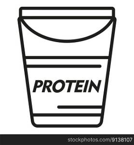 Protein pack icon outline vector. Food vitamin. Health meal. Protein pack icon outline vector. Food vitamin