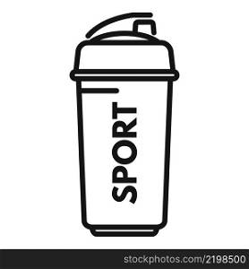 Protein power icon outline vector. Sport container. Food gym. Protein power icon outline vector. Sport container